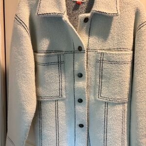 Woolrich Cream Teddy Jacket with Black Accents